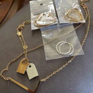 Gold Necklace, Bracelet and Earring Set NWOT